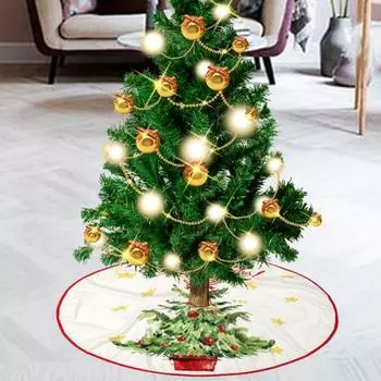 36 дюймов юбка для рождественской елки красный Санта снежинки снеговик олень рождественская елка Snowman