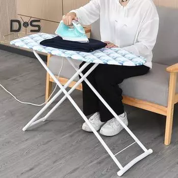 36-дюймовая настольная гладильная доска с подставкой для утюга Регулируемая по высоте Съемный термостойкий чехол Складная противоскользящая рукава для одежды Мини-гладильная доска