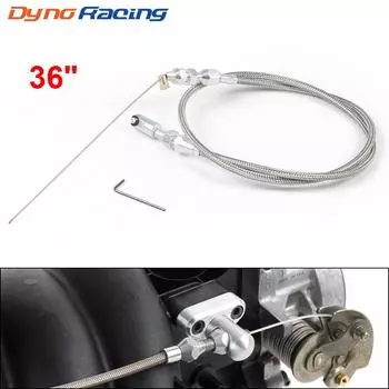 36-дюймовый комплект газового кабеля дроссельной заслонки, плетеный из нержавеющей стали для двигателя Chevrolet/Chevy LS1 97-07 4,8 л 5,3 л 5,7 л 6,0 л