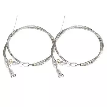 36-дюймовый комплект плетеных тросов дроссельной заслонки из нержавеющей стали, газовый кабель дроссельной заслонки двигателя, совместимый для 97-07 LS1 серебряный