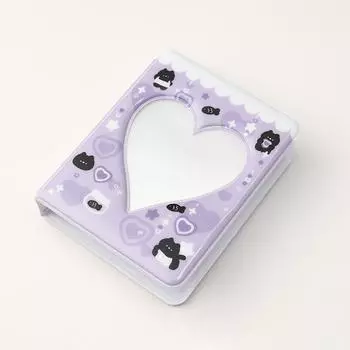 36 карточек Kpop Card Binder Name Card Book Photocard Holder Cute Bear Photo Albom 3-дюймовый Love Heart Hollow Picture Storage Case A5