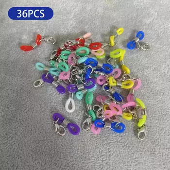 36 концов цепочки для очков, противоскользящий силиконовый держатель разъема, фиксатор для цепочки ожерелья для очков,