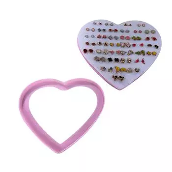 36 пар низкоаллергенных серег для детей и девочек, комплект сережек для девочек, серьги с цветочной радугой, комплект украшений для девочек-подростков и женщин белый