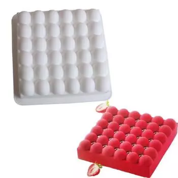 36 полукруглых маленьких подушек для хлеба на пару, пузырчатой формы для мусса, формы для выпечки, силиконовой формы для помадки и торта белый