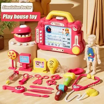36 предметов набор доктора для детей девочек ролевые игры набор доктора с медицинским хранением синий