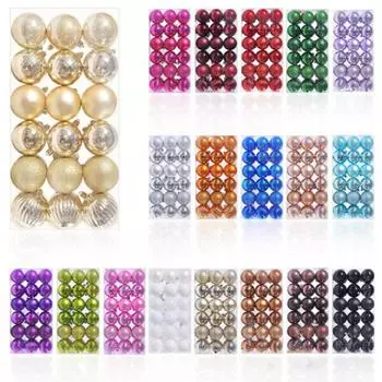 36 шт. 3 см елочные шары елочные украшения шары рождественские подвески елочные подвески для домашней вечеринки рождественский декор елки новогодний подарок 3cm