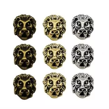 36 шт. античное серебро, бронза, золото, смешанная голова льва, свободная разделительная бусина, принадлежности для рукоделия, подвески-подвески для изготовления ювелирных изделий, аксессуары