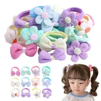 36 шт. детские банты для волос противоскользящие высокоэластичные резинки для волос многоразовые эластичные резинки для волос держатель для хвоста для густых волос аксессуар для укладки set