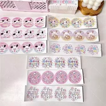 36 шт. корейская балетная лента INS с бантом круглая запечатывающая наклейка для девочки 3-дюймовая фотокарточка упаковочная бумажный пакет подарочная бумажная коробка декоративная этикетка своими руками