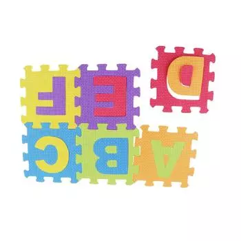 36 шт. мини-головоломка для детей, образовательная игрушка, буквы алфавита, цифры, пенопластовый коврик as described