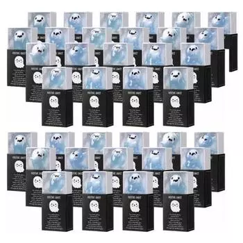 36 шт. Миниатюрные фигурки призраков Светящиеся в темноте Мини-фигурки призраков с коробкой Позитивные миниатюры призраков для Хэллоуинских сувениров для вечеринок DIY-проектов 36pcs