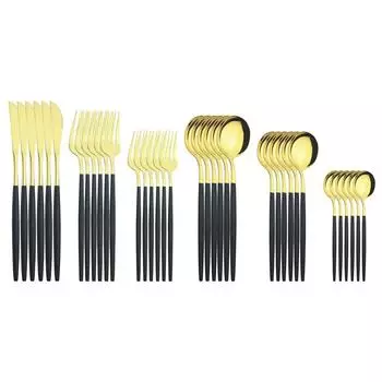 36 шт. мятно-зеленый золотой зеркальный набор столовых приборов, наборы столовых приборов, набор столовых приборов из нержавеющей стали, обеденный нож, вилки, ложки, посуда, подарки серебряный