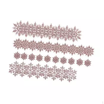 36 шт. Рождественские снежинки, елочные украшения, подвесные украшения на день рождения, розового золота