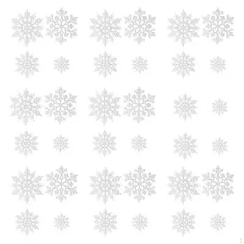 36 шт. рождественские снежинки украшения подвеска-шарм DIY украшения для дома многоразовый декор для рождественской елки