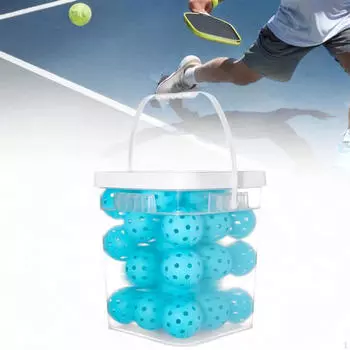 36 шт., шарики для пиклбола в помещении, 74 мм, 40 отверстий, полый мяч для гольфа для аксессуаров синий