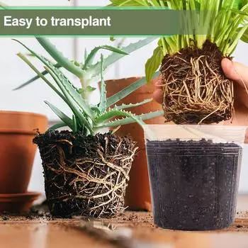 36 шт. в упаковке 6/4/3 дюйма прозрачный горшок для рассады прозрачный пластиковый мягкий горшок для рассады