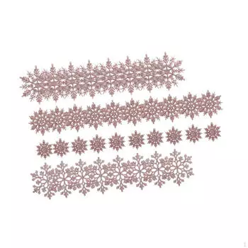 36 штук Рождественские снежинки Украшения Декор Подарочные Декоративные Поделки Украшения для Рождественской Елки розового золота