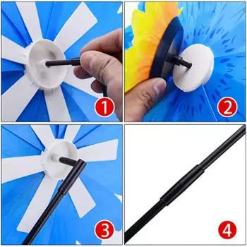 36 см Подсолнух Ветряная мельница Игрушки для детей Поворотный стол Классическая игрушка для спорта на открытом воздухе розовый