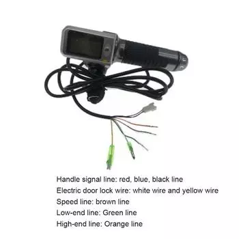 36 В/48 В/60 В Блокировка акселератора со спидометром/одометром для электровелосипеда/электрического велосипеда/электрического скутера