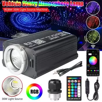 36 Вт RGBW звездное небо автомобильный потолочный светильник RGBW звездное небо автомобильный оптоволоконный светильник светодиодная звезда крыша интерьер атмосфера домашний декор