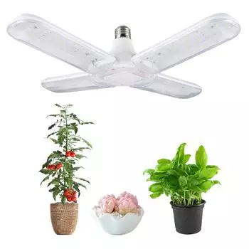 36 Вт светодиодный светильник для выращивания растений, складной, полный спектр, E27, лампа для выращивания растений, похожая на солнечную, полный спектр, для комнатных растений, рассады цветов A
