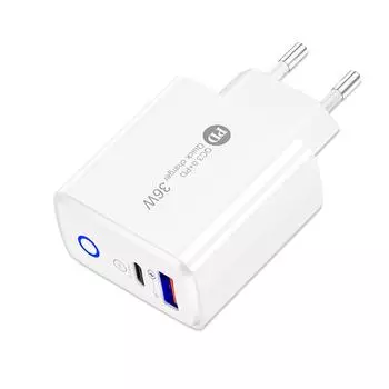 36 Вт USB C зарядное устройство PD быстрая зарядка EU/US вилка настенное зарядное устройство для iPhone Xiaomi Samsung быстрая зарядка USB C телефон зарядное устройство адаптер White EU