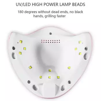 36 Вт USB-лампа для ногтей УФ-лампа 12 светодиодов для сушки геля для ногтей, отверждения полировки 17.9*16*8.4cm
