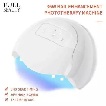 36 Вт USB лампа для сушки ногтей УФ-светодиодная лампа для лака с 2 настройками таймера