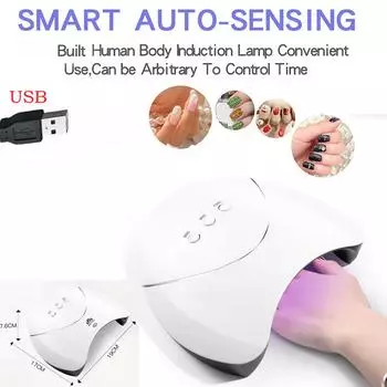 36 Вт USB светодиодная УФ-лампа для отверждения геля для ногтей, сушилка для гель-лака для ногтей