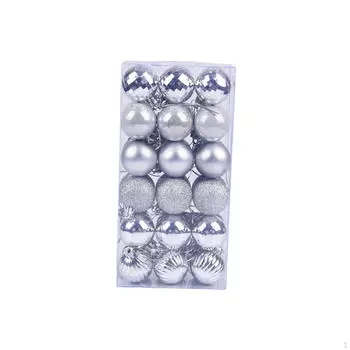 36 X елочных украшений, безделушек, украшений на день рождения, серебряный