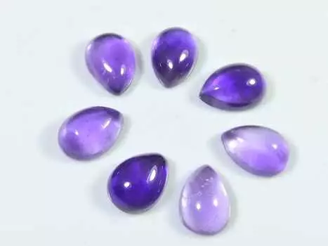 36Cts. Натуральный аметист грушевидный кристалл кабошон драгоценный камень 07 шт. лот 9X13MM RQ-1811