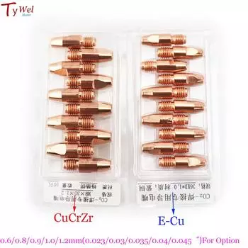36KD CuCrZr Контактный наконечник Расходуемый наконечник сварочной горелки MIG в европейском стиле 0.8mm