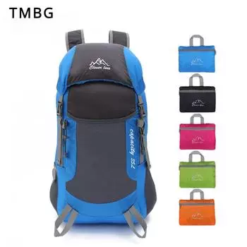 36L Модная Портативная Складная Дорожная Сумка Сверхлегкий Дышащий Рюкзак Большой Вместительности На Открытом Воздухе Альпинистский Рюкзак Унисекс высокого качества Нейлоновая Походная Треккинговая Сумка синий