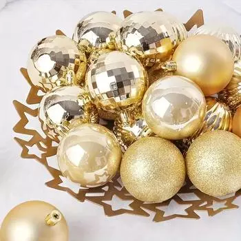 36Pcs Christmas Balls Christmas Tree Ornament Ball Xmas Hanging Tree Pendant Home Party Decor 2025 New Year Gift Noel Navidad зелёный