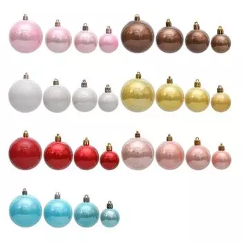 36Pcs Christmas Sphere Ornament Set Eye Catching Holiday Christmas Sphere Ornament Functional Tree Hanging Dropshipping розового золота
