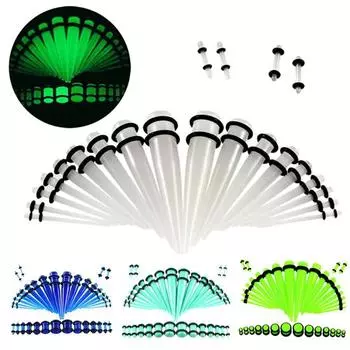 36шт унисекс акриловый конус шип штепсель для ушей расширитель пирсинг ювелирный декор