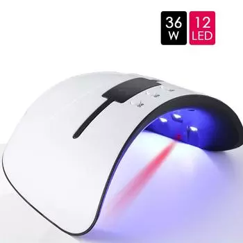 36W УФ светодиодная лампа для ногтей, маникюра, ЖК-экрана, лампа для отверждения всех гель-лаков, умный датчик, 12 светодиодных бусинок