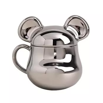 370 мл керамическая чашка с милым медведем, кофейная чашка с крышкой, креативная керамическая молочная кружка, подарочная коробка, украшение для гостиной в скандинавском стиле 370ML