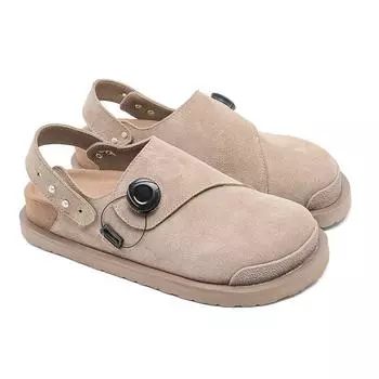 3753 Summer cowhide drag men and women couples leather sandals multi-functional shoelaces outdoor beach shoes 36