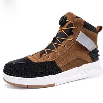 37-47 Мотоциклетные Ботинки Большие Размеры Вращающиеся Кнопки Кожаные Противоскользящие Ботинки Мотоциклетные Ботинки Для Ударов Мужская Спортивная Обувь 37 чёрный/красный