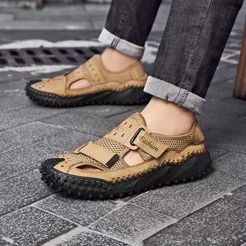 37-48 Youth outdoor low-top flat-bottomed mesh shoes, foot cover, breathable casual trendy men s shoes, a batch of Shoes 38