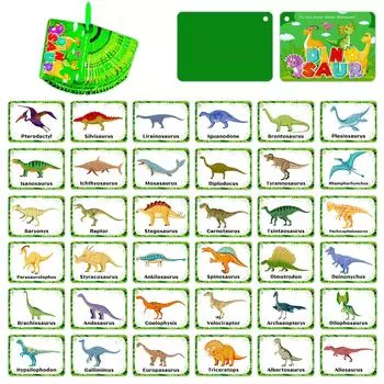 37 Animals, Dinosaurs, Jurassic Creatures, Children S Cognitive Cards, Parent-Child Interactive Educational Cards
