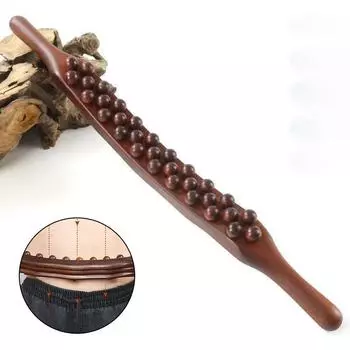 37 бусин Универсальный массаж спины сухожилия скребок палочка точечная терапия Гуаша расслабляющий терапевт инструмент абдоминальный массажер(пластик)