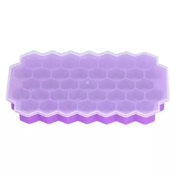 37?Форма для кубиков льда Grids Ice Cubes Mold, многоразовая, штабелируемая, силиконовая форма для льда для коктейлей, напитков, напитков Purple