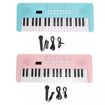 37-клавишная электронная клавиатура, 200 тембров, 200 ритмов, 35 демонстраций. Многофункциональная цифровая фортепианная клавиатура. Roseate