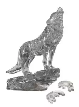 37 piece crystal puzzle black wolf