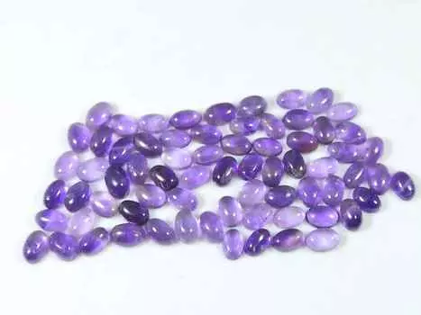 37Cts. Натуральный аметист, маленький овальный кабошон, драгоценный камень, 70 шт., лот 4X5 мм, RQ-1401