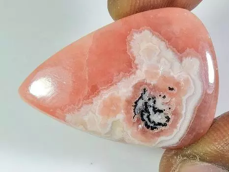 37Cts. Natural Rhodochrosite Pear Cabochon Loose Gemstone 22X31X05MM PP-1005