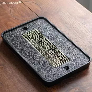 37x23.8x3.5 см легкий роскошный поднос для чайного столика, высококачественный китайский поднос для чая, чайный сервиз, доска для дренажа, хранения воды, чайная доска