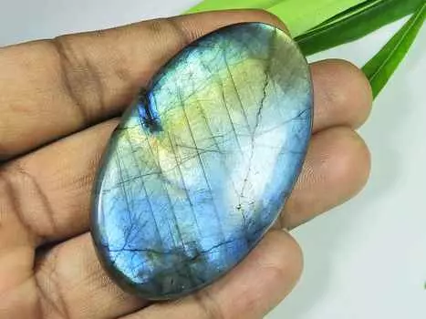 37X63X7MM многоцветный огненный лабрадорит овальный кабошон россыпью натуральный драгоценный камень 158 карат SK-3978